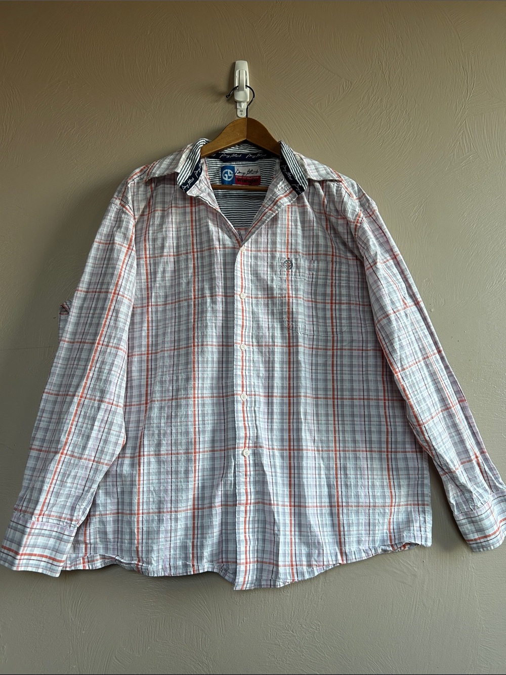 Wrangler George Strait Cowboy Cut Collection Men’s Plaid Button-Down Shirt. XL